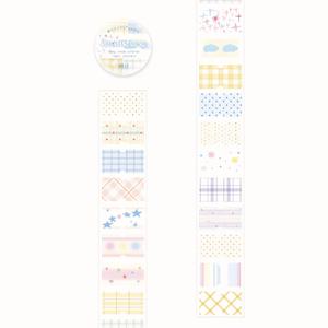 TEMU 1롤 (DIY, 스크랩북, 폰케이스 장식용) - 반짝이는 모래가 들어간 글리터 테이프, 그리드 - 저널, 플래너, 공예에 적합한 접착 테이프