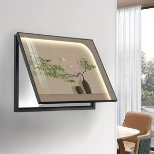 TEMU 40x30cm 아크릴 액자 벽 예술 - 일본식 풍력 미터 박스 디자인, 전기 스위치 커버용 드릴 없는 쉬운 설치, 미디어 콘솔 & 홈 데코