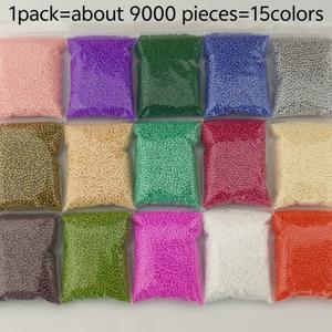 TEMU 9000개 15색 / 18000개 30색 1.8mm 미니 솔리드 컬러 시드 비즈, 고품질 체코 유리 시드 비즈, DIY 목걸이 귀걸이 팔찌 액세서리 제작용 루즈 스페이서 비즈, 파티 장식 용품, 비즈워크 및 액세서리 제작 재료