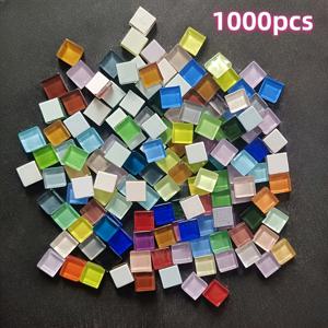 TEMU 1000개 컬러풀 유리 타일 | 융합 유리 재료 | DIY 공예용 | 모아나 | 장식 예술 | 사진액자 | 꽃병 | 컵 | 벽 장식 | 홈 데코 | 정원 장식 DIY 재료 | 백투스쿨, 할로윈 및 기타 축제 최고의 선물, DIY 공예 재료