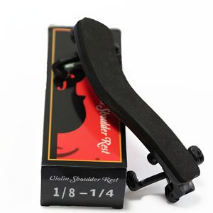 TEMU 조절 가능한 바이올린 어깨 받침대 1개 - 1/4 & 1/8, 3/4 & 4/4 사이즈에 편안하게 맞음, 블랙 플라스틱, 필수 악기 액세서리
