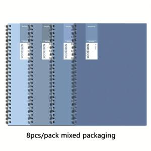 TEMU 스파이럴 제본 노트 8권 세트, 두꺼운 플래너, A5 줄자 저널, 루스리프 노트패드, 스케치북 (사무실, 비즈니스, 학교, 교실용), 종학 선물 또는 개인 다이어리로 적합