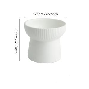 TEMU 애완동물을 위해 설계된 세라믹 고양이 밥그릇 1개입, 목 보호대 및 평면 림 특징, 물 마시기 및 먹이 주기에 적합, 블랙 색상, 구토 방지 및 검은 턱 도움, 구토 방지 및 검은 턱 방지