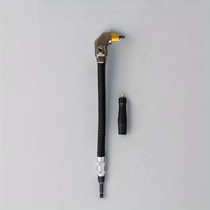 TEMU 90도 직각 드릴 척 및 유연한 샤프트 연장봉 - 6.35mm 샹크 지름, 인체공학적 그립 디자인, 내구성 구조, 목공 및 DIY 프로젝트용 고품질 소재