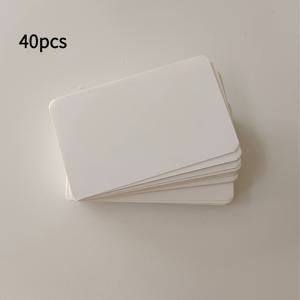 TEMU 40개 무지 크라프트 종이 메시지 카드 (무광 마감), 라이트 브라운 및 화이트 색상, 초대 카드, 선물 및 공예용 인사 카드에 적합