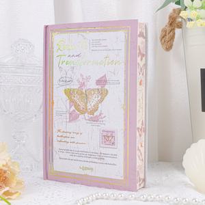 TEMU A5 빈 페이지 하드커버 노트 – 레트로 아트 다이어리, 엣지, 화려한 튼튼한 커버, 무줄 내부, 글쓰기, 스케치, 발표, 수집용