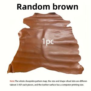 TEMU 고품질 갈색 양피 1개, 두께 0.8-1.2mm, 수공예, 지갑, 가방, 휴대폰 케이스 및 휴대폰 펜던트 제작에 적합한 천연 질감, 가죽 원단 | 수제 재료 | 천연 양피