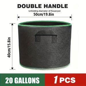 TEMU 1개입, 심기 용기백, 화분, 식물 성장백, 내구성 좋은 경량 실내/실외용 식물 용기, 꽃과 호박, 수박, 채소, 토마토, 완두콩 심기용, 통기성 있는 부직포 심기 용기, 접이식 화분