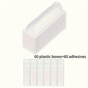 TEMU 60개 투명 플라스틱 립스틱 튜브 선물 카드 홀더, 생일 및 졸업 선물용 투명 머니 파우치, 직사각형 코인 DIY 슬리브, 독립기념일 축하용, DIY 공예 용품 | 투명 보관 | 투명 플라스틱 제작, 선물 포장 보관, 파티 용품,직사각형 파우치, 디자인,내구성 있는 플라스틱,튼튼한 구조,소형 아이템 정리함,코인 홀더,이벤트 플래너