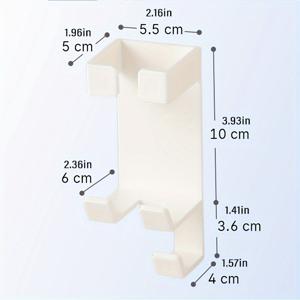 TEMU 접착식 고리형 고데기 보관함 1개, 욕실 수납장 문용 벽걸이형 스트레이트닝 빗 및 고데기 홀더, 헤어 스타일링 도구 정리대