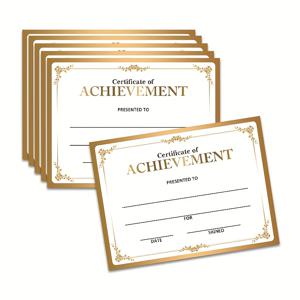 TEMU 15개 AMFFYE 수상 증서 - 학교 졸업 시상식, 회사 행사, 학생 성과 평가용 - 공백 졸업장 카드, 트로피 카드, 상장 및 표창 선물용 종이 증서