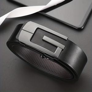 TEMU 남성용 패션 벨트, 대형 