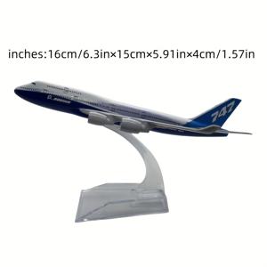 TEMU 정밀 보잉 747 합금 모형 비행기 - 가정 장식, 수집, 선물용으로 적합 | 크리스마스, 추수감사절, 항공 애호가를 위한 이상적인 선물, 수집품, 유선형 디자인, 정교한 장인 기술, 명절 선물, 클래식 모델, 수집용 비행기, 선호하는 선물 구매