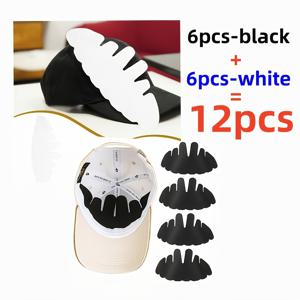 TEMU 12개입 패드. 이 패드는 모자에 더 잘 맞도록 도와주고, 땀을 효과적으로 흡수하며, 두피를 건조하게 유지하여 땀으로 인한 부끄러움과 불편함을 방지합니다. - 모자의 수명을 연장: 마찰로 인한 착용 부식 방지