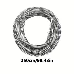 TEMU 고강도 전동 배수구 청소기 - 가정용 및 상업용 다용도 배관용 스네이크, 유연한 코일 디자인 & 인체공학적 손잡이, 변기, 샤워기, 욕조, 바닥 배수구용 - 내구성 있는 배수관 청소 도구