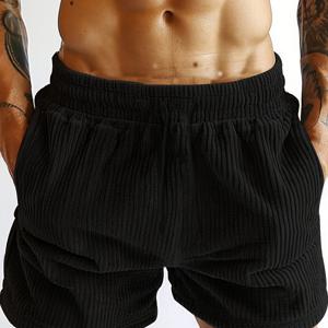 TEMU 남성 빈티지 코듀로이 반바지, 캐주얼 스포츠 바지, 다용도 스트리트웨어, 트렌디한 7부 반바지