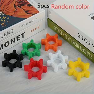 TEMU 음식과 접촉하지 않는 5개 랜덤 색상 수동 병 오프너 세트 - 병 및 캔에 적합 - 인체공학적 그립이 있는 잡기 쉬운 플라스틱 병 오프너, 내구성 있는 기어 디자인, 소다, 음료에 이상적