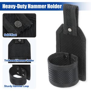 TEMU 해머 보관 파우치, 허리 도끼 홀스터, 손전등 케이스, 해머 및 렌치 홀더 벨트 루프, 해머 케이스, 벨트 도구 루프
