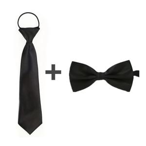 TEMU 2개 세트의 묶은 넥타이 및 보우 타이, 유니폼용 남녀공용 간편 착용 추가품, 학교, 직장, 공식 행사, 축하 행사 및 일상복에 적합한 영원하고 우아한 디자인
