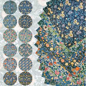 TEMU 다양한 프로젝트에 적합한 빈티지 플로럴 원단 12종 세트: 레트로 패치워크 퀼트를 만들거나 쿠션으로 재단하거나 노트북 커버 또는 패브릭 책갈피 제작에 사용할 수 있습니다. 토트백 제작에 적합한 공예 재료이기도 합니다.