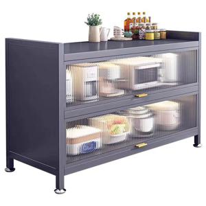 TEMU 업소용 선반 작업대 주방 조리대 수납장 냄비 방진 조리선반 전자렌지 밥솥 부엌 스텐 수납-견고한 구조, 현대적 디자인, 도구 없이 간편 설치, 슬림한 모던 스타일, 컴팩트 디자인