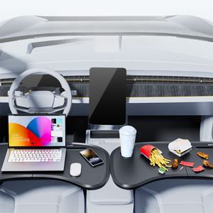 TEMU 차량용 접이식 식탁 트레이 스타일 차량용 테이블 보드 멀티 기능 차량용 식판 차량용 탄소섬유 접이식 테이블 업무용 식사용 다용도 접이식 테이블 차량용 풀딩 식탁 차량용 뒷자리 조수석 운전석 접이식 식탁 차량용 노트복 거치대