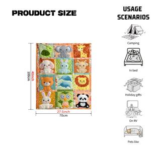 TEMU 부드럽고 가벼우면서 따뜻한 동물 프린트 플리스 담요입니다. 소파, 침실, 거실, 침대, 의자에 적합합니다. 가족과 친구를 위한 이상적인 선물이며 캠핑 및 여행에 완벽합니다.