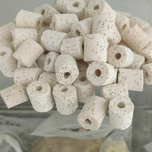 TEMU 수족관 바이오 필터 링 20개, 어항 필터용 다공성 세라믹 미디어, 硝化균 서식지, 정수 및 생식물 고정 링, 레드 & 화이트