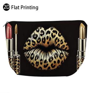 TEMU 2D 평면 프린팅 1개 와일드 참 휴대용 가벼운 여행 메이크업 파우치, 재사용 가능한 여성용 화장품 파우치, 지퍼 스토리지 백, 대용량 화장품 케이스, 여자친구를 위한 완벽한 선물, 2D 평면