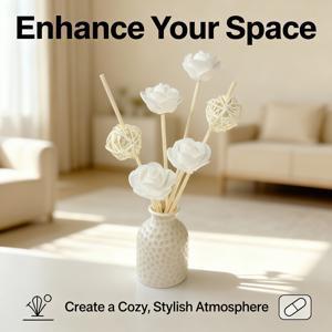 TEMU DIY 병으로 쉽게 에센셜 오일 및 디퓨저 스타일 교체 가능. 섬세한 디자인으로 다양한 홈 데코 스타일과 어울림. 모임 중 테이블에 놓으면 상쾌하고 향기로운 분위기 연출. 파티 장식으로 코너를 돋보이게 하며, 휴일을 위한 독특하고 사려 깊은 선물로도 완벽