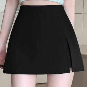 TEMU 정장 스타일 슬릿 A라인 스커트, 여성용 하이웨이스트 엉덩이 보정 스커트팬츠, 2026년 신상 봄/여름/가을 스타일