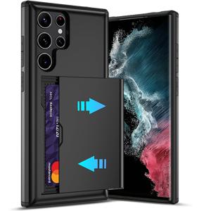 TEMU 휴대폰 케이스 - 삼성 S26 울트라용 카드 홀더 휴대폰 케이스 | 숨겨진 카드 슬롯 | 충격 방지 및 미끄럼 방지 지갑 커버 | 갤럭시 S26 울트라, S26, S25 FE, S25 울트라 및 S24용 튼튼한 이중 레이어 디자인