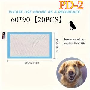 TEMU 20개입 초흡수성 애완동물 배변 패드 PD-1, 강아지 훈련 및 애완동물 화장실 사용에 적합, 크리스마스 선물, 대형견 배변 패드, 초대형 강아지 패드, 대형견 배설물용, 일회용 강아지 배변 패드