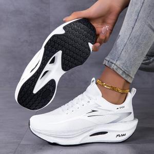 TEMU [스니커즈] 여성용 트레일 마라톤 런닝화 | 가볍고 통기성 좋은 메쉬 소재, 안정성 지지, 레이스업 클로저, EVA 밑창, 모든 계절에 적합, 넉넉한 사이즈, 헬스장 및 야외 활동에 다용도