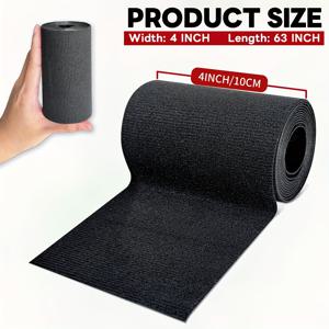 TEMU 헤비듀티 방수 패브릭 수리 테이프 - 바느질/다림질 필요 없음, 캔버스·옷·차양·텐트·보트 커버용 플러시 표면, 세탁 가능한 블랙 패치 (찢김/구멍 복구)