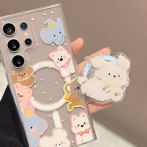 TEMU 스크리블드 강아지 자석 휴대폰 거치대 (휴대폰 케이스 미포함)