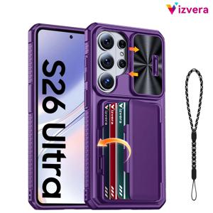 TEMU 폰 케이스: Vizvera, 갤럭시 S26 울트라 호환 지갑형 케이스 (랜야드 포함) [카드 슬롯][카메라 커버], 갤럭시 S26 울트라 6.9인치 2026 모델용 풀바디 충격 방지 내구성 PC 소재 케이스, 가족이나 친구를 위한 훌륭한 선물!