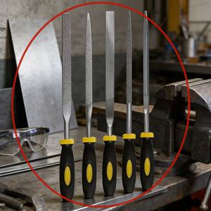 TEMU 메탈 파일 세트, 헤비 듀티 탄소강 파일 키트 - 평면 파일, 삼각 파일, 반원 파일, 대형 원형 파일, 정밀 바늘 파일, 목재, 금속, 유리 및 세라믹에 적합