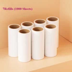 TEMU 7개 리필 (100매/리필), 휴대용 애완동물 털 제거 리필 코어, 강력한 접착력, 침대 청소용 옷 접착제, 코트 털 제거제, 리필 코어