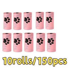TEMU 10롤/150개 초두꺼운 폴리에틸렌 강아지 배변봉투, 누수방지 펫 청소용 쓰레기봉투, 고강도 애견 배변봉투