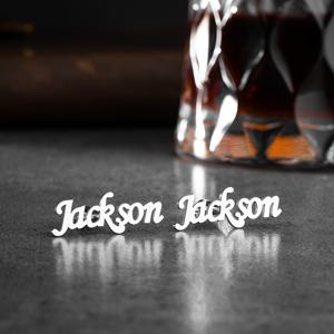 TEMU 남성용 맞춤 이름 우아한 커프스, 개인 맞춤 스테인리스 스틸 커플 레터 커프스 (신랑, 신부), 웨딩 비즈니스 슈트용 쥬얼리