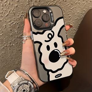 TEMU 폰 케이스: 만화 곱슬머리 강아지 아이폰 플러스/15 프로/15 프로 맥스, 아이폰 14/14 플러스/14 프로/14 프로 맥스, 아이폰 13/13 프로/13 프로 맥스, 아이폰 12/12 프로/12 프로 맥스, 아이폰 11/11 프로/11 프로 맥스, 아이폰 7/8 플러스, 아이폰 XR/XS 맥스용