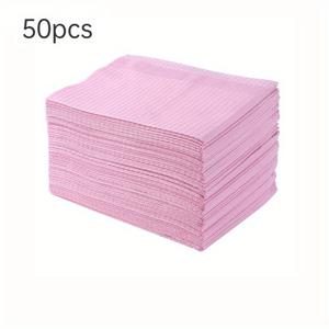 TEMU 50개 사용 후 폐기 가능한 네일 패드 - 접이식 아크릴 연습용지, 3층 방수 청소용지, 살롱 및 가정용, 향기가 없는 종이 타월, 네일 아트 및 매니큐어 용품, 접이식 네일 패드, 방수 패드