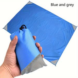 TEMU 야외 캠핑 매트, 피크닉 매트 및 해변 매트, 끈으로 조이는 포켓이 있는 초경량이며 휴대하기 쉽고 편리한 접이식 잔디 야외 매트, 등산/야외 하이킹/캠핑/피크닉/잔디 휴식을 위한