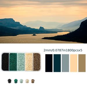 TEMU 5가지 색상 2mm 체코 유리 시드 비즈 벨트 박스 세트, 팔찌 목걸이 주얼리 제작용 시드비즈 로넬 스페이서 비즈