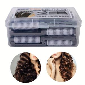 TEMU MORGAN 펌봉 20개입 박스, 뿌리 볼륨업 및 컬링용, 이발소 미용실 미용 도구