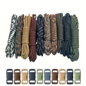 TEMU 이 조합 만들기 키트로 나만의 7코어 로프 팔찌, 신분증 끈, 벨트, 열쇠고리, 도구 가방 및 목걸이를 만들어보세요