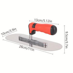 TEMU 스태인리스 스틸 풀 트로우엘 평면 마감 트로우엘 (콘크리트, 건식 벽체, 석고, 석조 건축용) – 시멘트 작업용 금속 수공구, 내구성 및 정밀 마감, 전기 불필요
