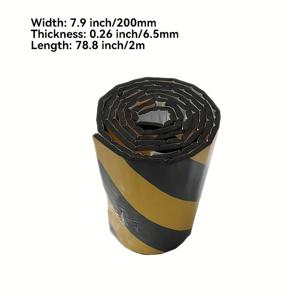 TEMU 두꺼운 및 확장형 차량 차체 및 도어 XPE 반사 충돌 방지 폼 테이프 1롤, 강력 접착 뒷면 폼 롤, 차고, 지하실, 안전 경고, 충돌 방지, 고속도로, 선착장 경고, 작업장 경고에 적합