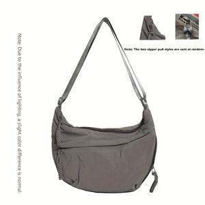 TEMU 여성을 위한 스타일리시한 나일론 크로스바디 백 - 가벼운 숄더백, 대용량, 조절 가능한 스트랩, 지퍼 잠금, 태슬 디테일, , 어반 스타일 및 신학기 행사에 적합